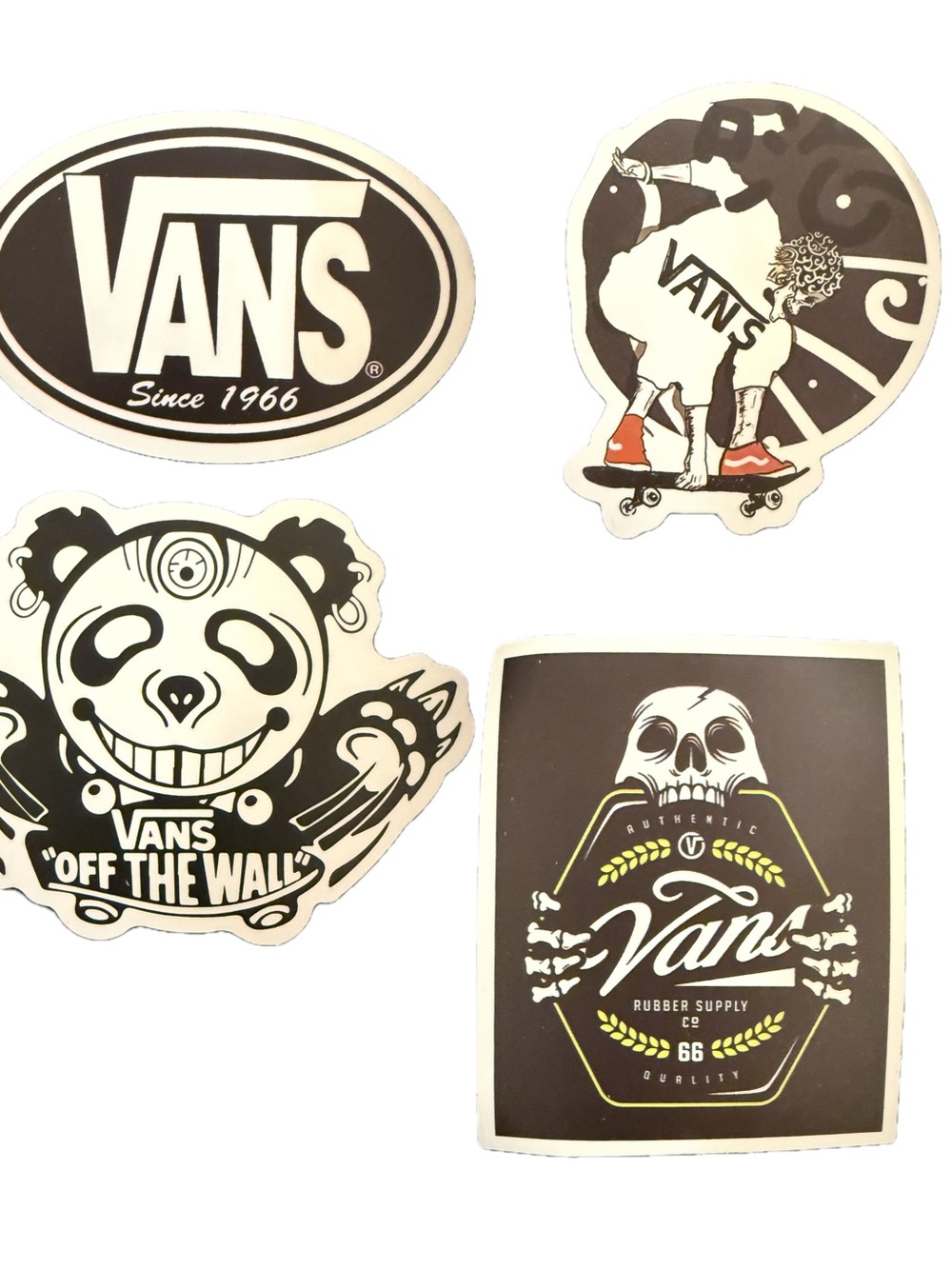 Vans Sticker Lot x4 Off The Wall Skateboarding Streetwear Logo Decals